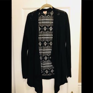 Mossimo Black crochet cardigan